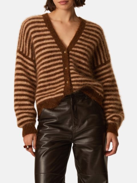 Cardigan - Alvaro, Cognac Chiné / Blush Chiné