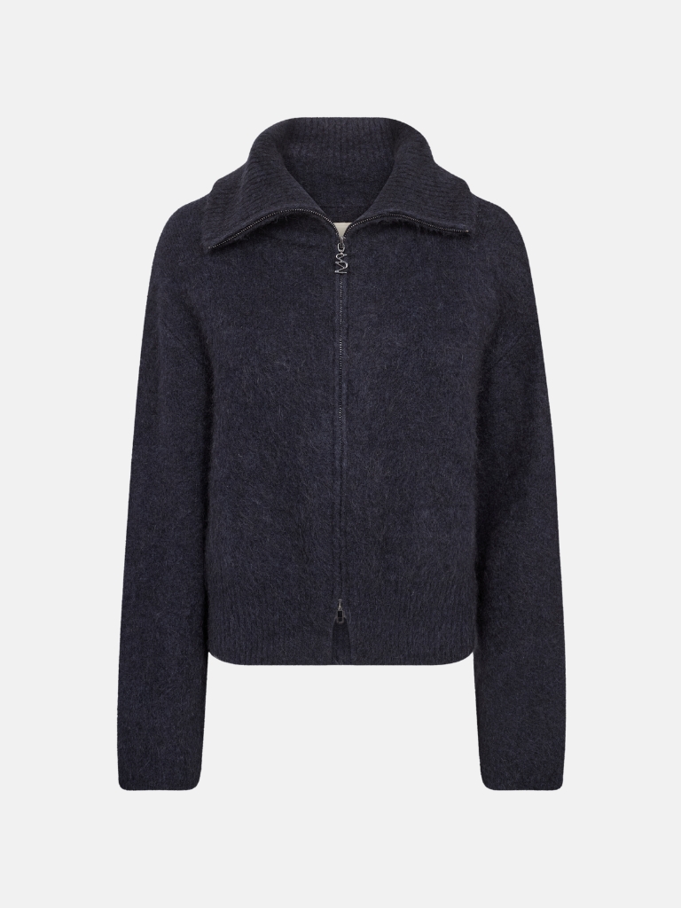Cardigan – MMHulda Knit Zip Cardigan, Salute Navy