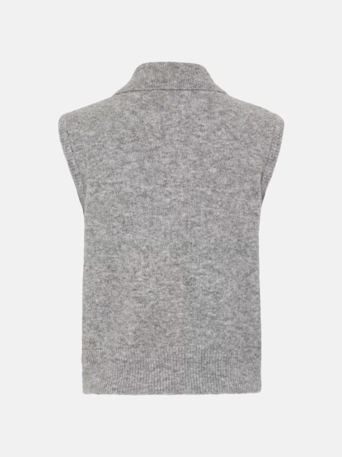 Alternative view of Gilet - Byomea Zipper Slipover, Mid Grey Melange