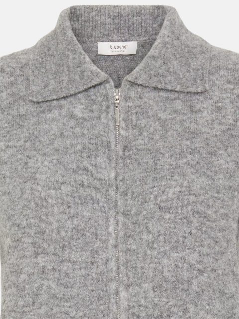 Gilet - Byomea Zipper Slipover, Mid Grey Melange – Bild 6