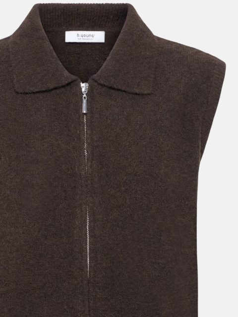 Gilet - Byomea Zipper Slipover, Java Melange – Bild 3