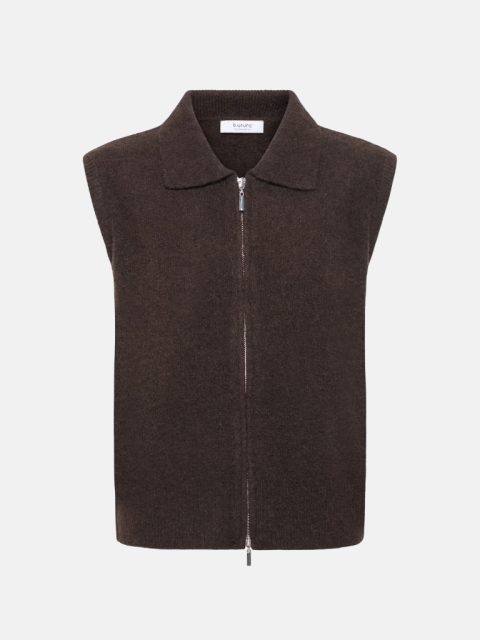 Gilet - Byomea Zipper Slipover, Java Melange