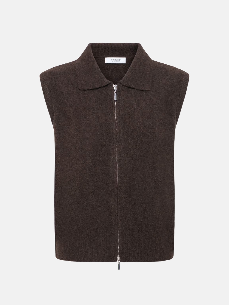 Gilet - Byomea Zipper Slipover, Java Melange