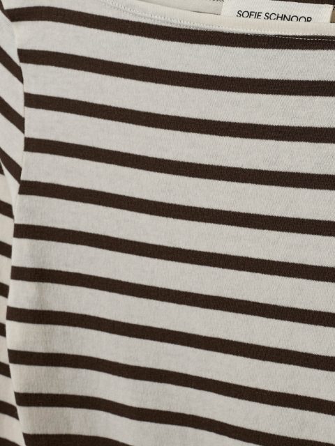 Langarmshirt - CeceSW Boat-Neck Long-Sleeve, Brown Striped – Bild 4