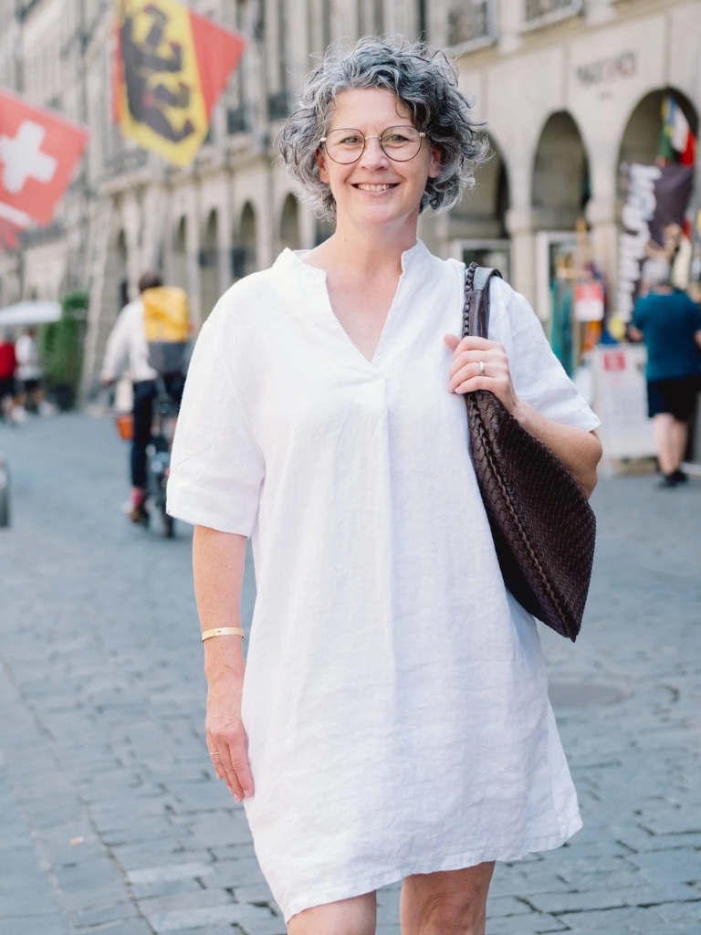 Leinen Kleid - Weiss