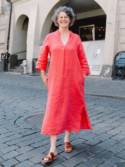 Leinenkleid - Rot