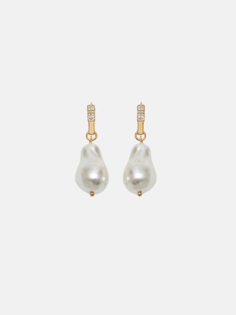 Ohrringe - Pearl Square, White