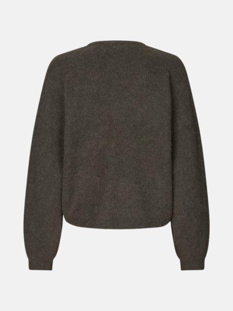 Pullover - Gabby Wrap Knit, Black Olive – Bild 3