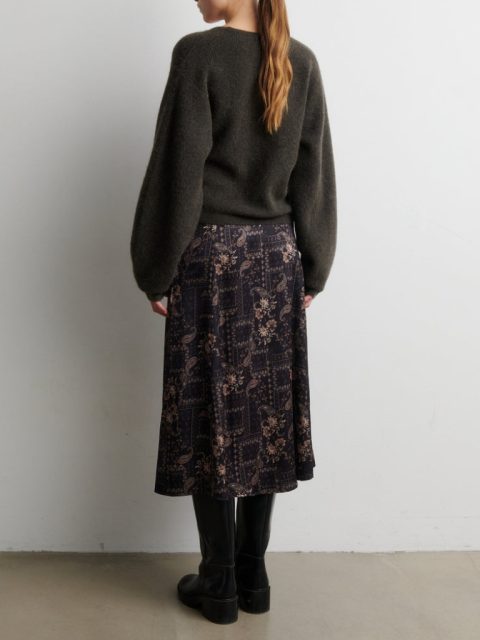 Pullover - Gabby Wrap Knit, Black Olive – Bild 4
