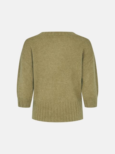 Pullover - Mona Sweater, Olive Green Melange – Bild 4