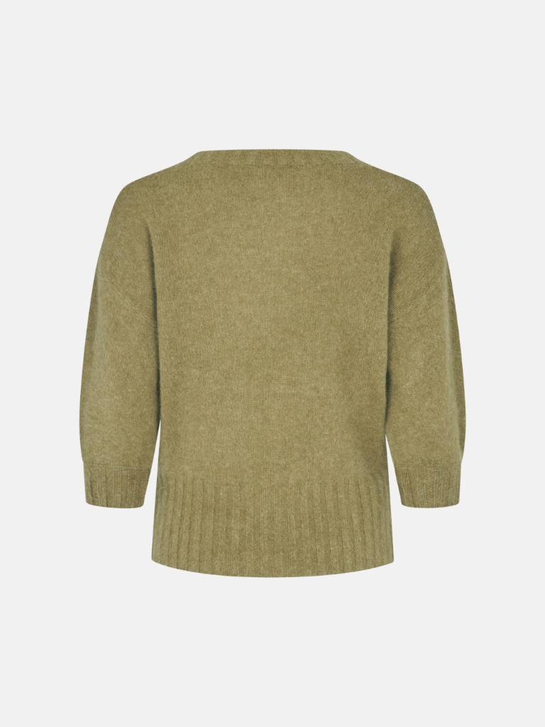 Pullover - Mona Sweater, Olive Green Melange – Bild 4