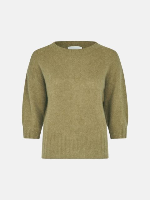 Pullover - Mona Sweater, Olive Green Melange – Bild 3