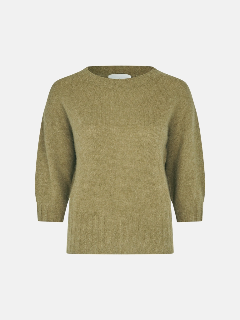 Pullover - Mona Sweater, Olive Green Melange – Bild 3