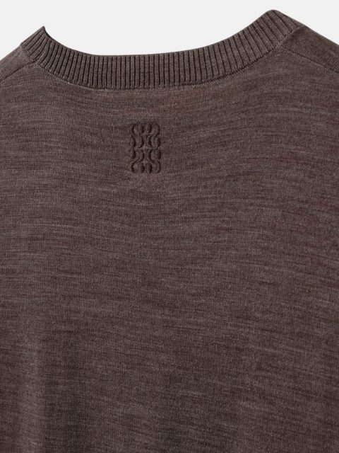 Pullover - Sorellasw Short Sleeve, Brown Melange – Bild 6