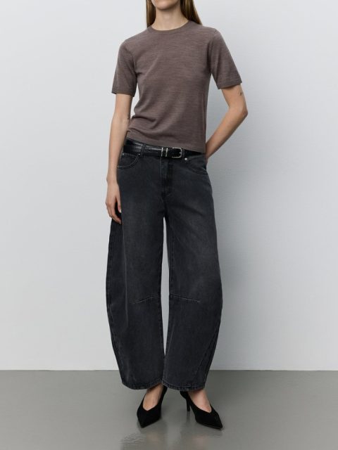 Pullover - Sorellasw Short Sleeve, Brown Melange
