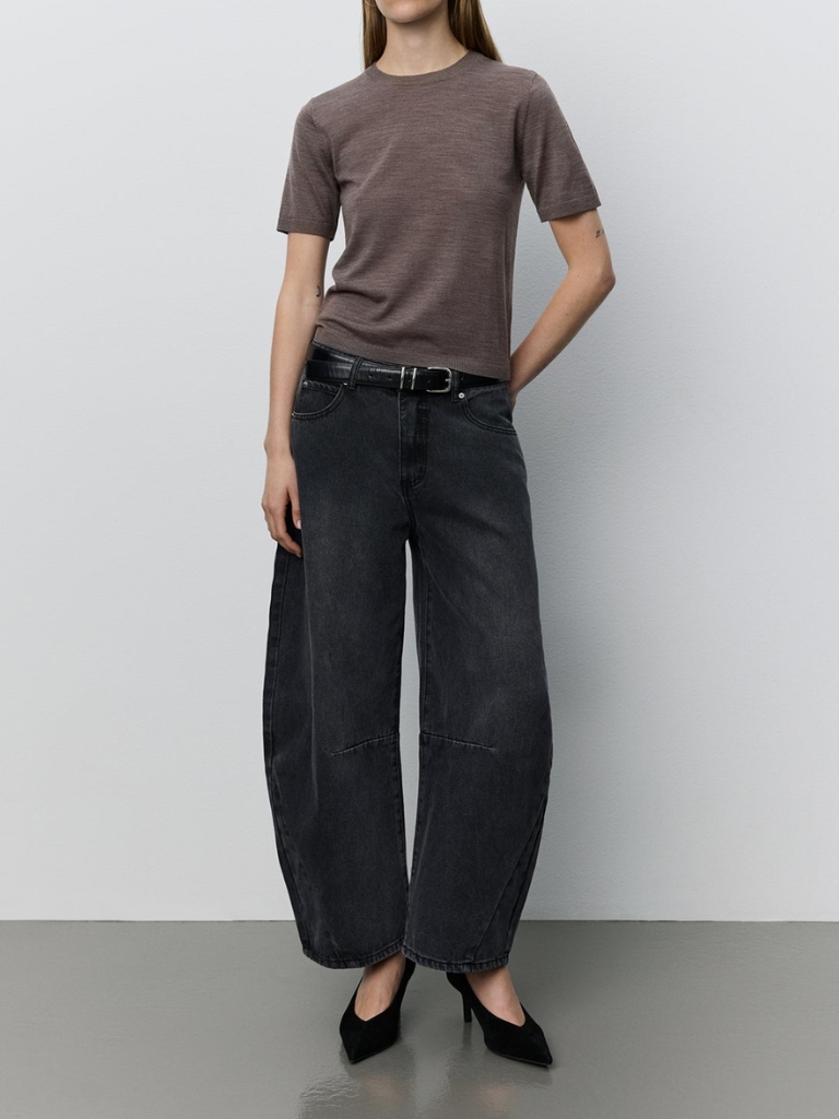 Pullover - Sorellasw Short Sleeve, Brown Melange
