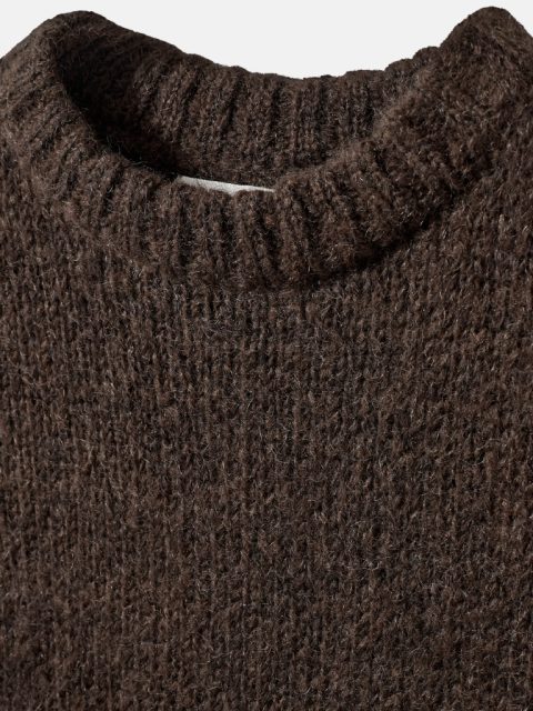 Pullover - SagaSW Short Sleeve Knit, Dark Brown – Bild 6