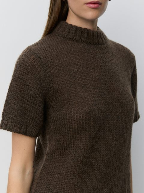 Alternative view of Pullover - SagaSW Short Sleeve Knit, Dark Brown