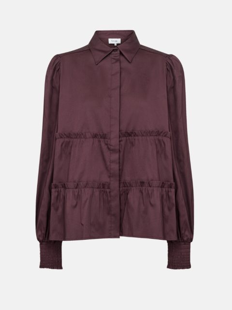 Levete Room Shirt LR Isla Solid 9 in Bordeaux