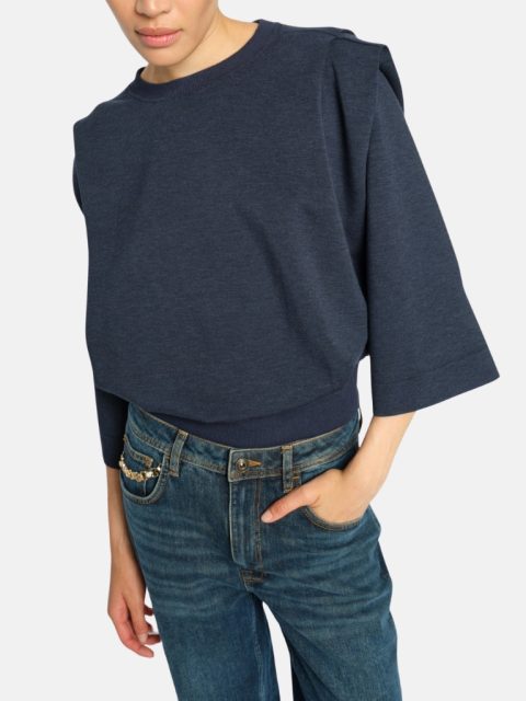 Alternative view of Sweatshirt – MMMae O-3/4 Sleeve, Salute Navy