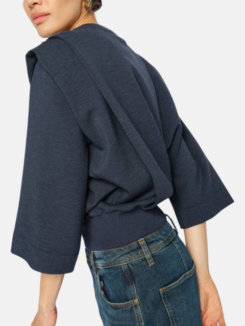 Sweatshirt – MMMae O-3/4 Sleeve, Salute Navy – Bild 4
