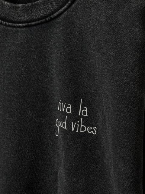 Sweatshirt - ParosSW Oversized Printed, Washed Black – Bild 8