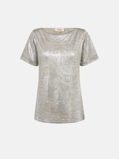 T-Shirt - MMNiva O-SS Metallic, Silver