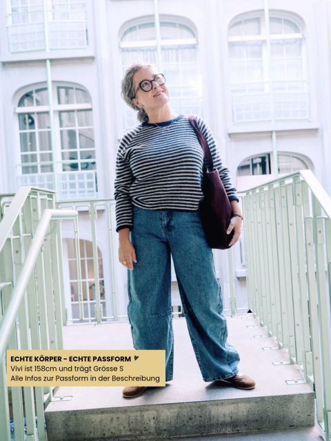Pullover - Sally Stripe, Midnight Marine – Bild 4