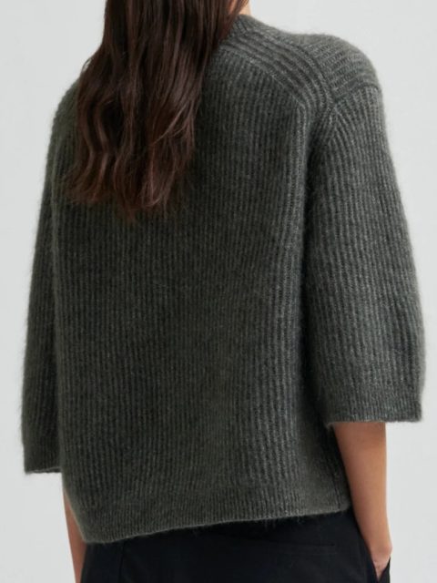 Alternative view of Cardigan - Andrea Knit Rib, Beluga