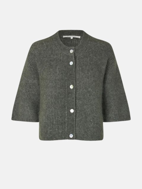 Cardigan - Andrea Knit Rib, Beluga – Bild 5