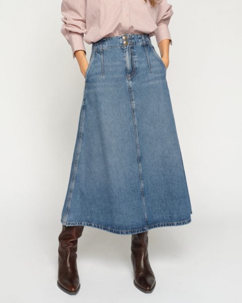 Rock - MMLeala Denim Skirt, Mid Blue