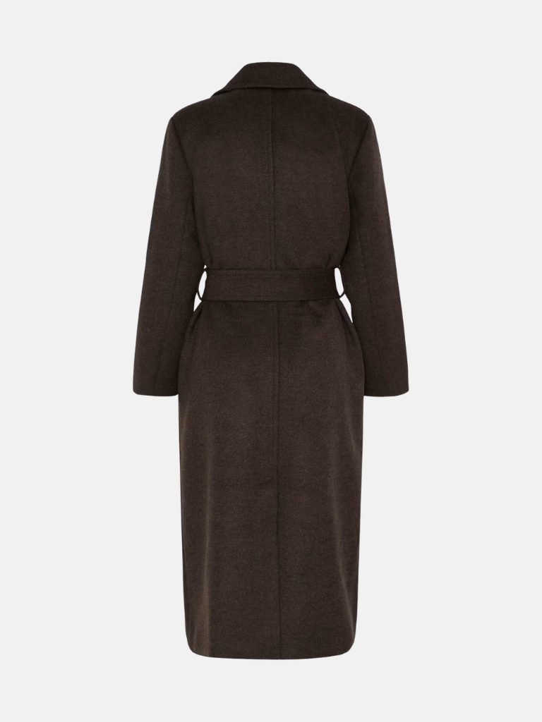 Mantel - BYABONNET Long Coat, Java Melange Brown – Bild 6