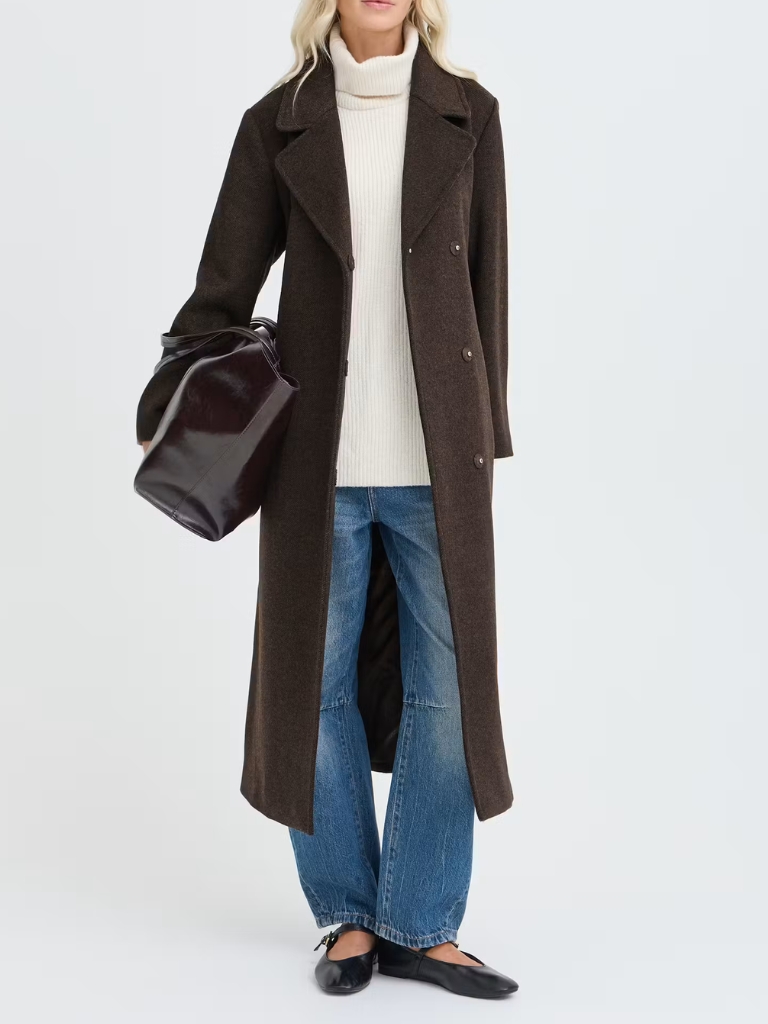 Mantel - BYABONNET Long Coat, Java Melange Brown
