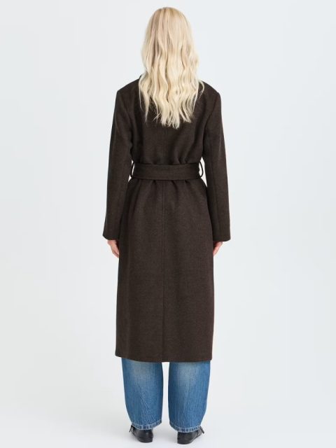 Alternative view of Mantel - BYABONNET Long Coat, Java Melange Brown