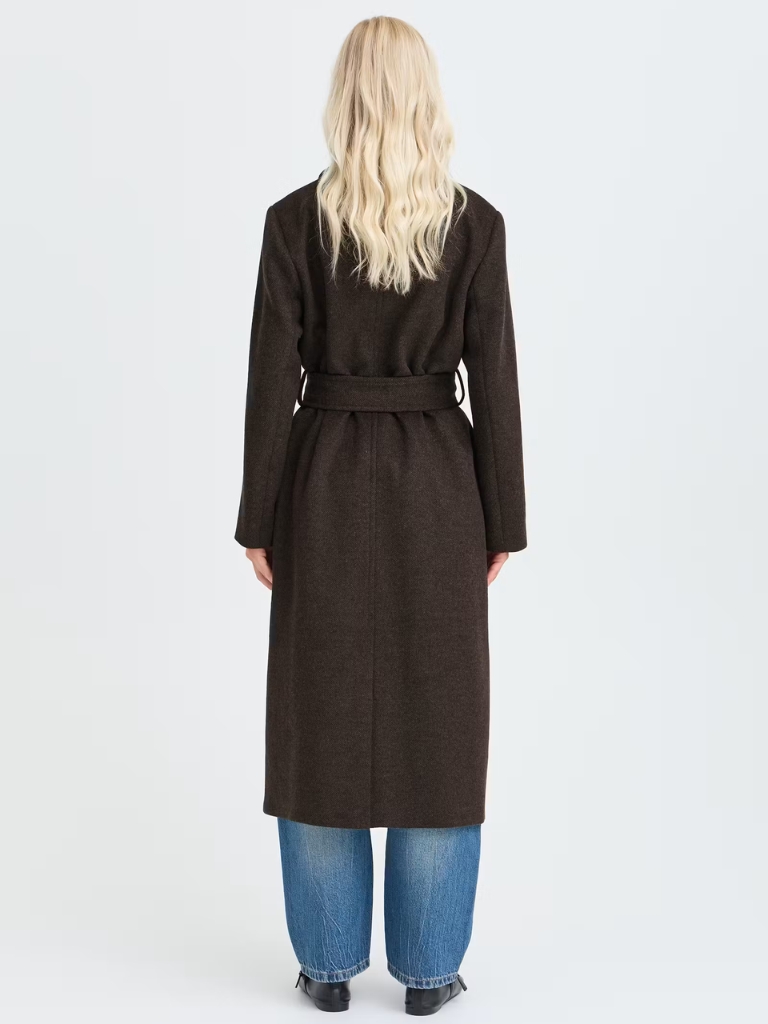 Mantel - BYABONNET Long Coat, Java Melange Brown – Bild 2