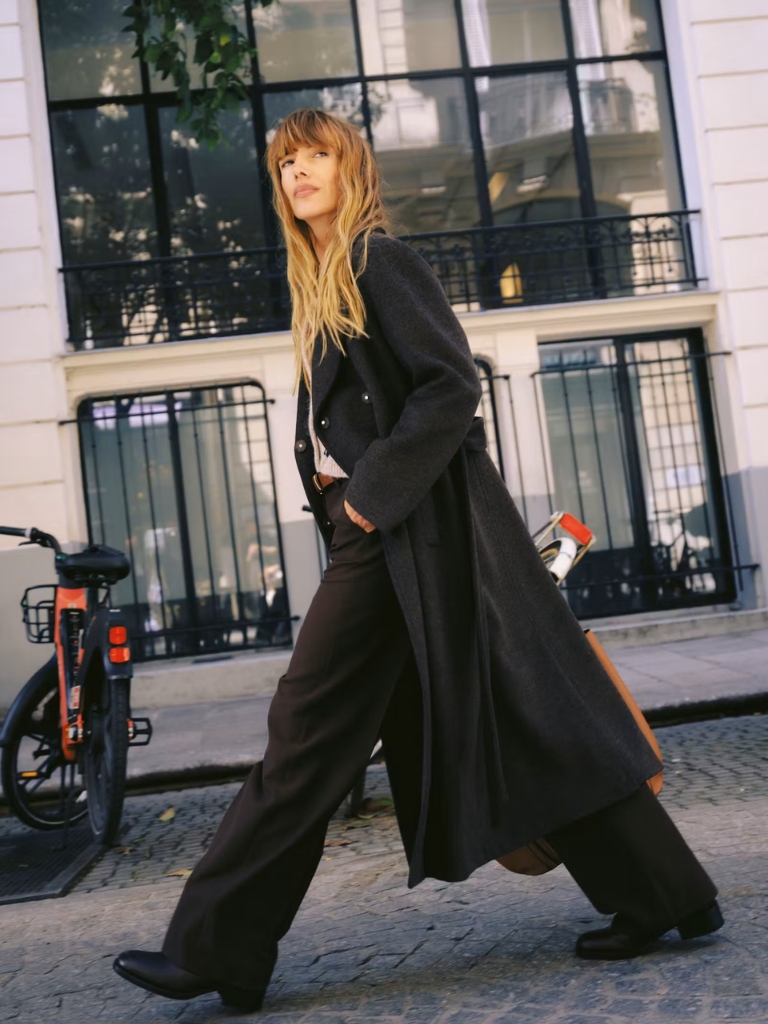 Mantel - BYABONNET Long Coat, Java Melange Brown – Bild 8