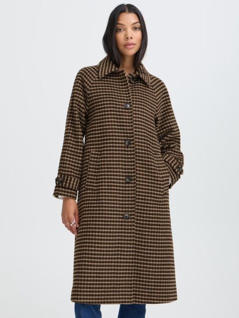 Mantel - BYCAMIO Coat, Olive Night Check Green – Bild 7
