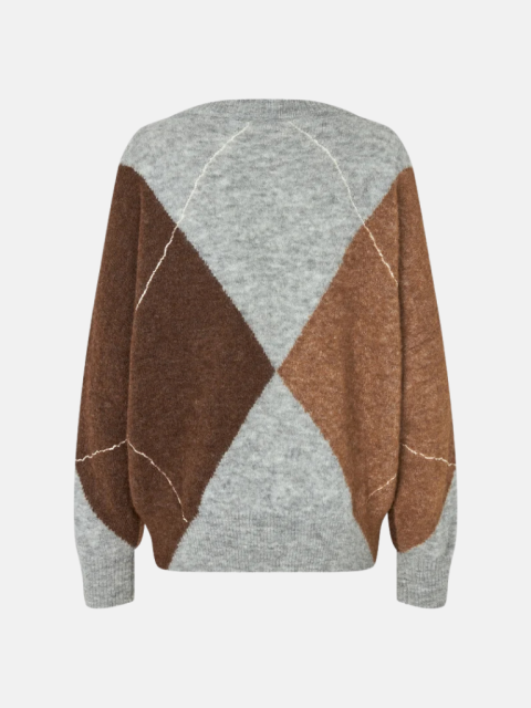 Pullover - Forca Knit V-Neck, Light Grey Melange – Bild 6