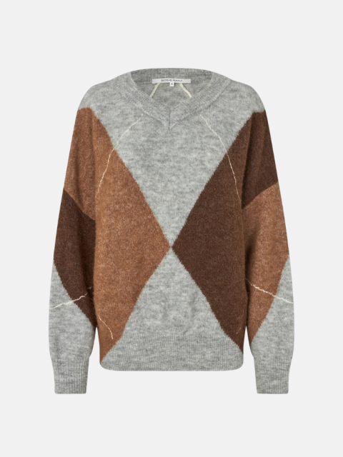 Pullover - Forca Knit V-Neck, Light Grey Melange – Bild 5