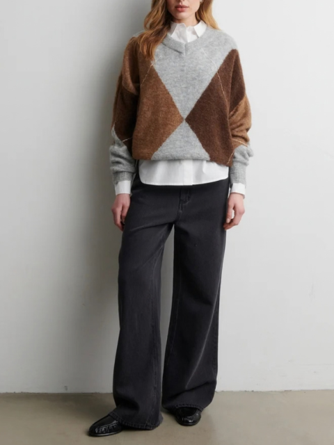 Pullover - Forca Knit V-Neck, Light Grey Melange – Bild 4