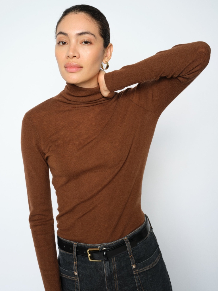 Pullover - MMBouch Rollneck Knit, Downtown Brown – Bild 4