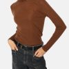 Mos Mosh Pullover - MMBouch Rollneck Knit in Downtown Brown