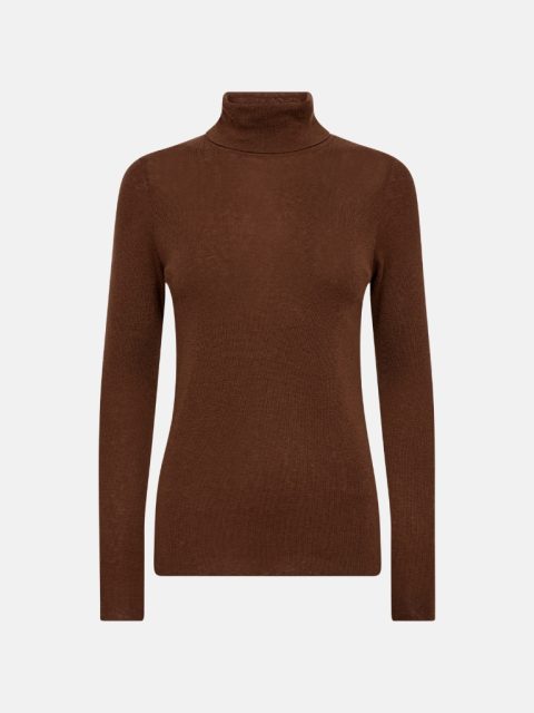 Mos Mosh Pullover - MMBouch Rollneck Knit in Downtown Brown