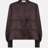 Levete Room Shirt LR Isla Solid 95, Dark Brown