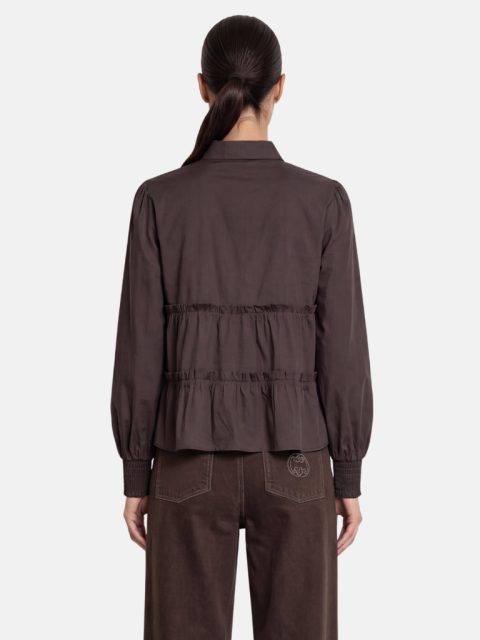 Shirt - LR Isla Solid 95, Dark Brown – Bild 3