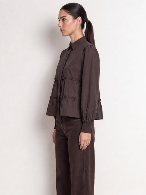 Alternative view of Shirt - LR Isla Solid 95, Dark Brown