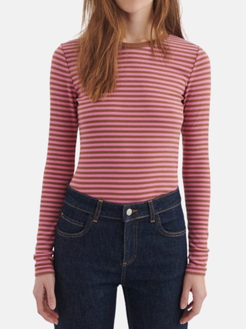 Shirt - Ludmilla LS Tee, Cashmere Rose / Nuthatch