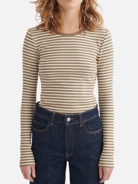 Shirt - Ludmilla LS Tee, Covert Garden / Birch