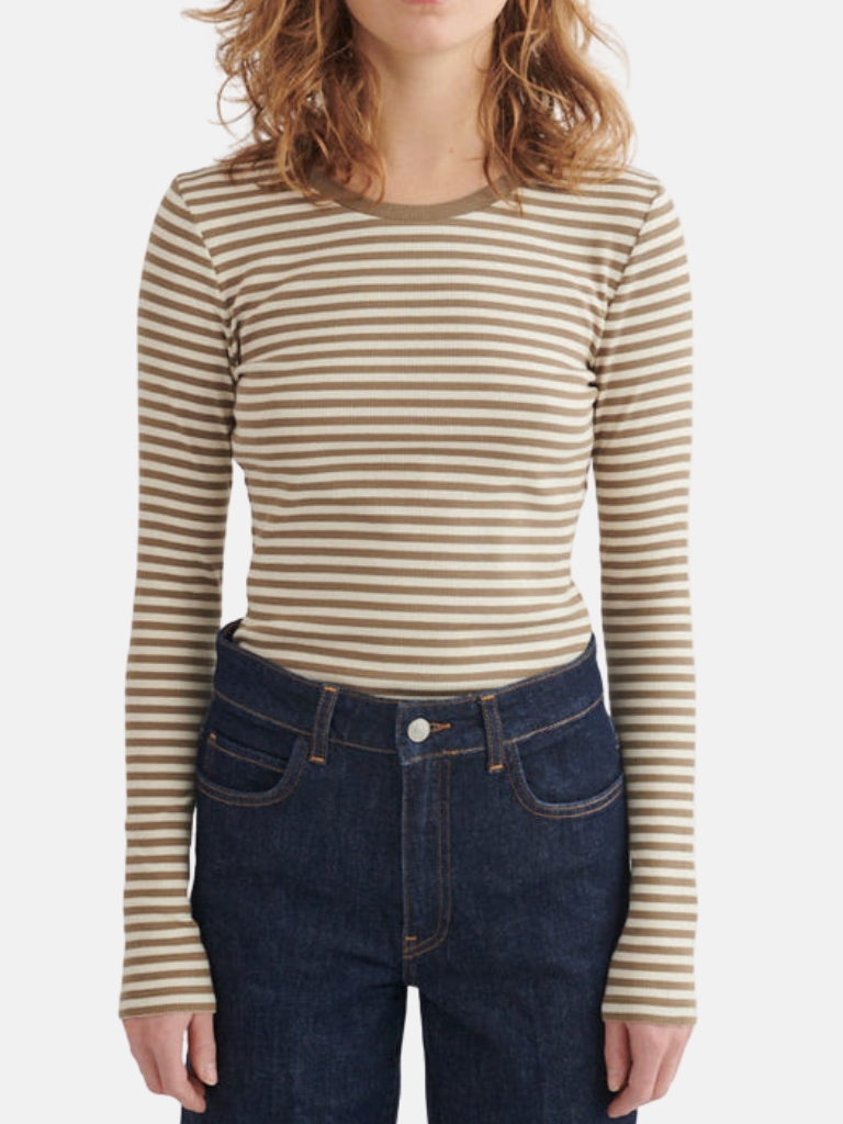 Shirt - Ludmilla LS Tee, Covert Garden / Birch