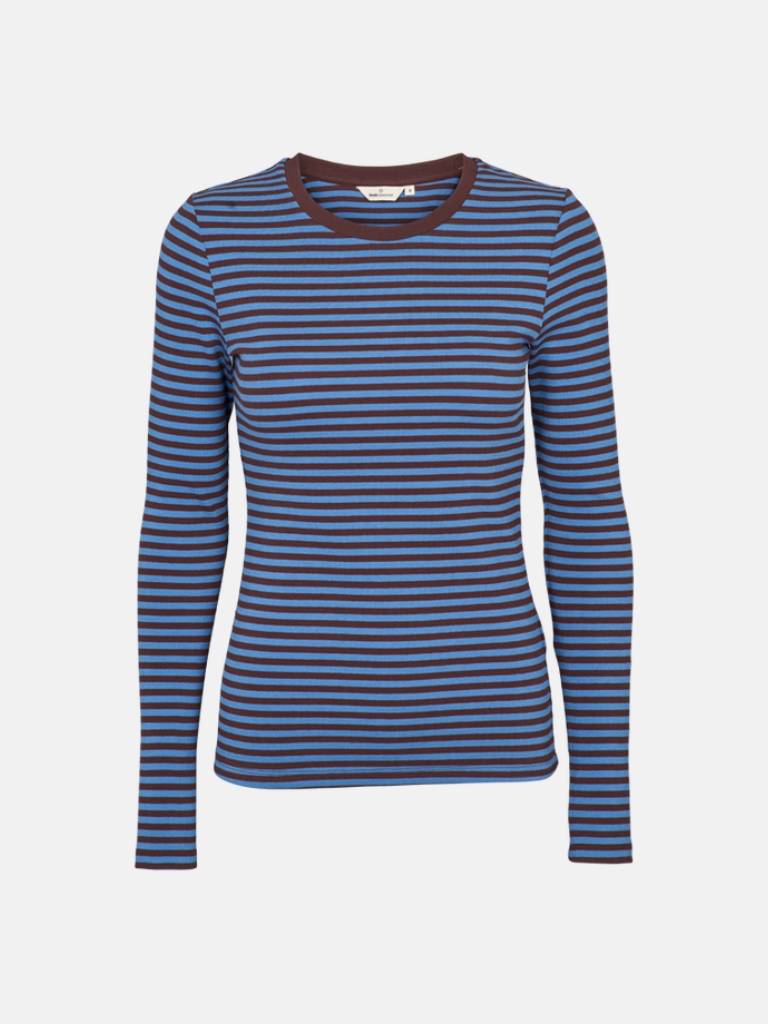 Shirt - Ludmilla LS Tee, Riviera / Chicory Coffee – Bild 5